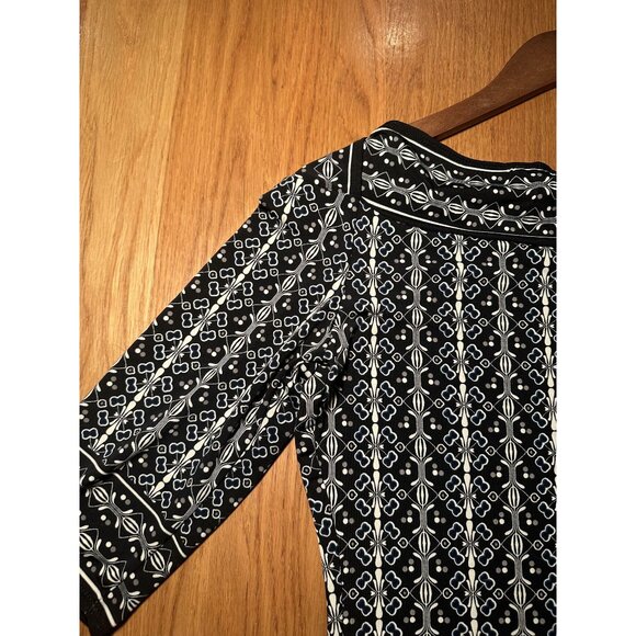 Max Studio Retro Boat Neck Dress Size Small – 3/4 Sleeve Vintage-Inspired Shift - Picture 6 of 8